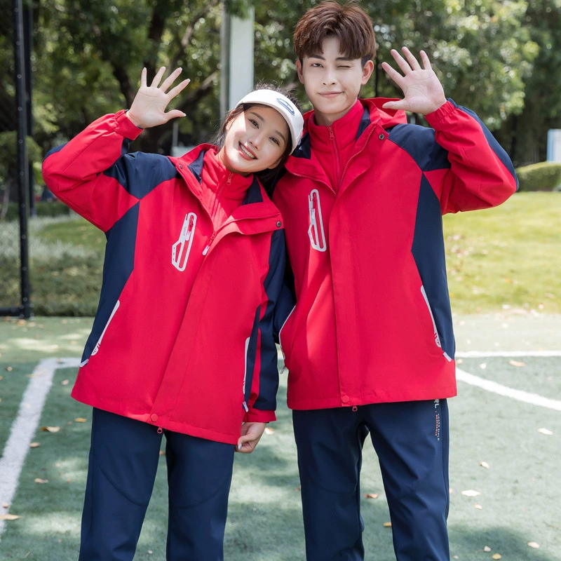 Форма для младших школьников, демисезонный осенний комплект, тёплая куртка, комплект из 3 предметов, для средней школы