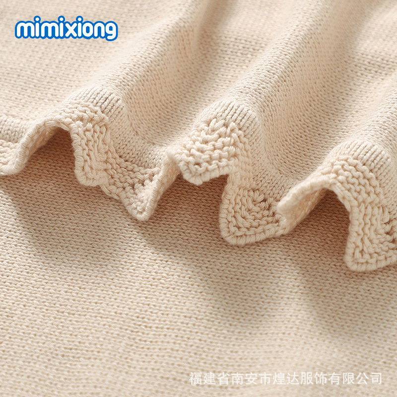 INS venta caliente primavera y otoño nuevo bebé tejido lindo oso patrón bolsa cubierta a prueba de viento para cochecitos de bebé para hombres y mujeres