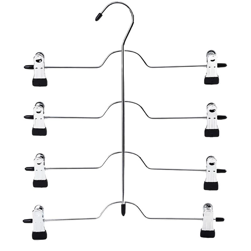 Многофункциональная ветрозащитная многослойная вешалка для брюк с зажимом для юбки, бытовая вешалка с зажимом, нескользящая бесшовная юбка для хранения, брюки, висящие оптом