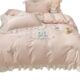 Cartoon Children's Pink Girls Bedding Four-piece Set Pure Cotton Princess Style Girls Bed Sheet Three-piece Set Autumn