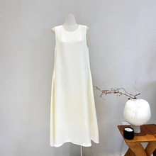 【真丝衬里】30姆米重磅桑蚕丝连衣裙女A版无袖背心真丝连衣裙