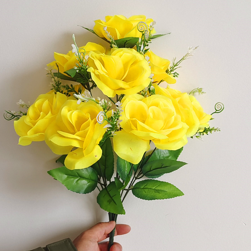 Reunión deportiva, actividades estudiantiles, baile, flores falsas coloridas, flores de plástico, flores de seda, baile, accesorios, ramo de simulación