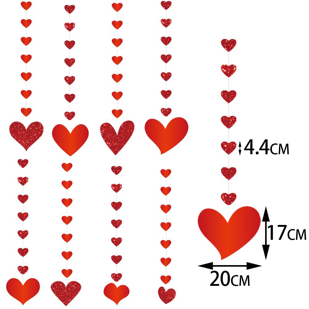 Nuevos productos transfronterizos Decoración del día de San Valentín Colgante de línea de coche Decoración de fiesta del amor del día de San Valentín Colgante de boda Colgante