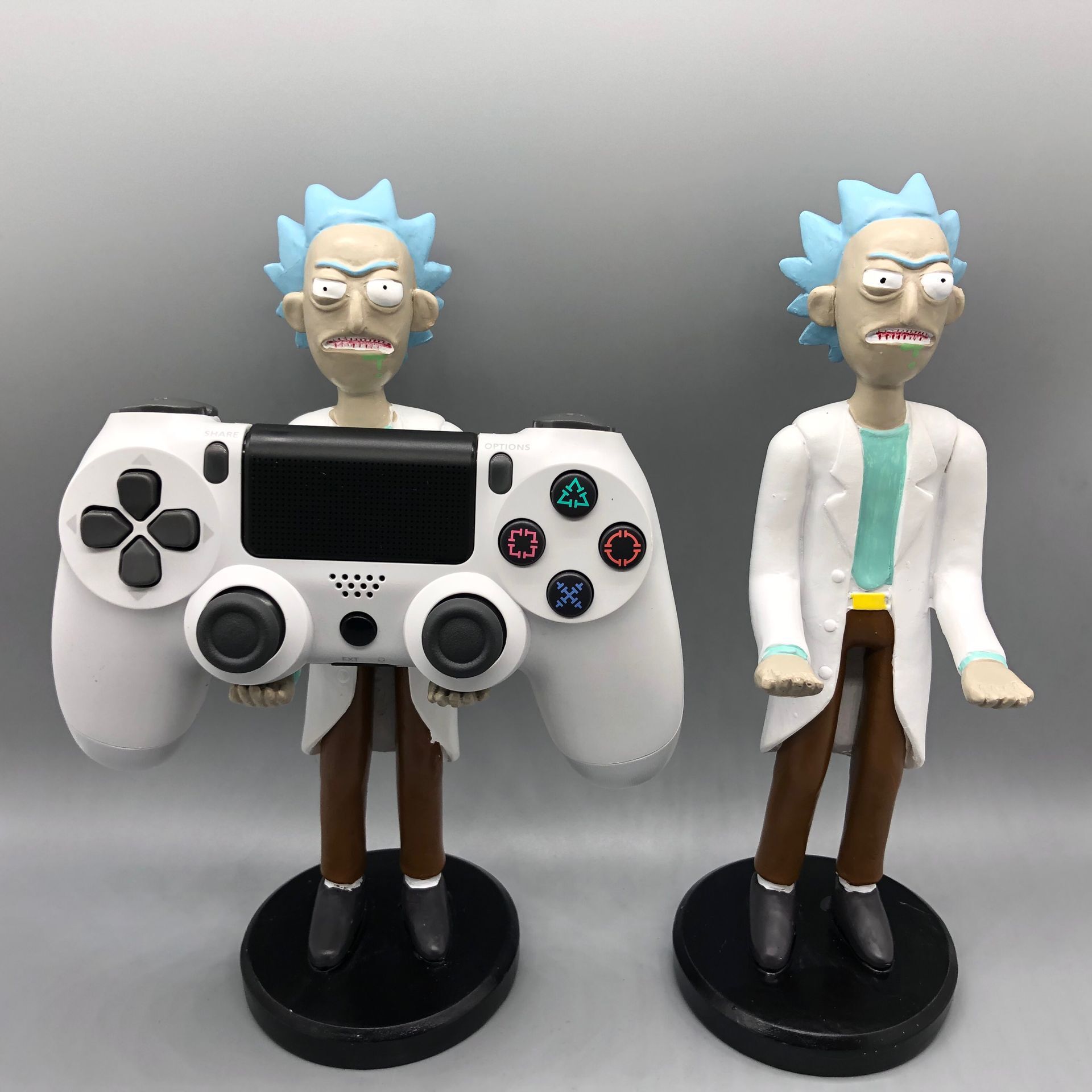 Rick y Morty hombre viejo teléfono móvil soporte juego mango soporte decoración ps4 mango soporte decoración anime
