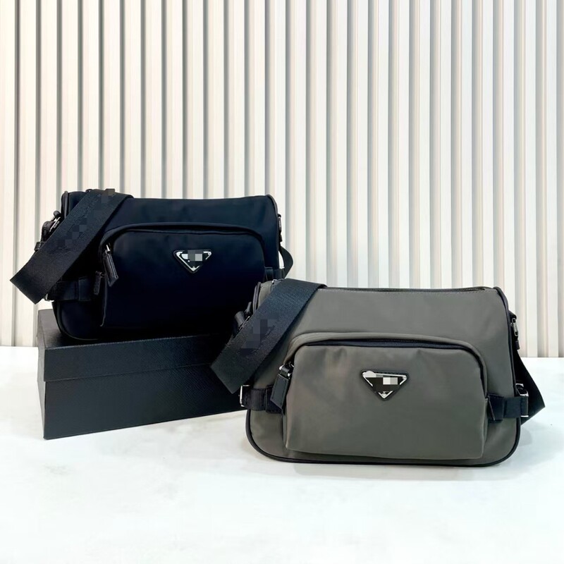 2026 Crossbody Bag Oxford Cloth Waterproof Multi-Layer Large Capacity Shoulder Bag Travel Bag Men's Shoulder Bag Cross-Border
