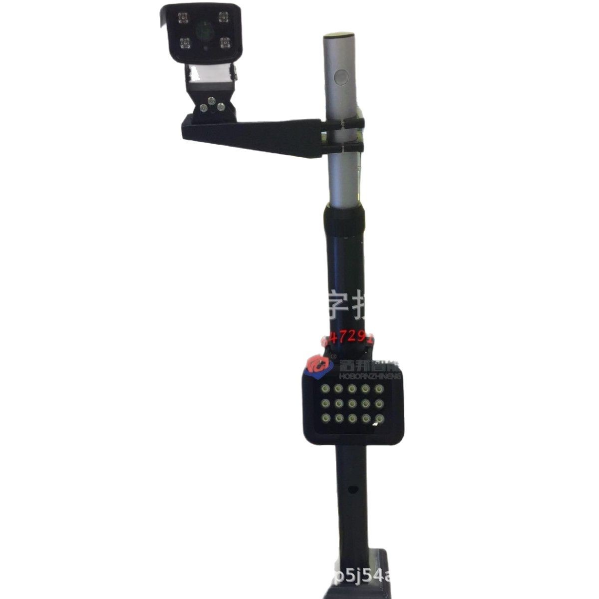 Monitoreo de seguridad luminoso de alto nivel, cámara de placa de luz blanca 15 lámpara, identificación de placa de luz integrada