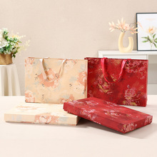 新款围巾礼盒烫金玫瑰花高档天地盖丝巾包装礼品盒新年节日礼物盒
