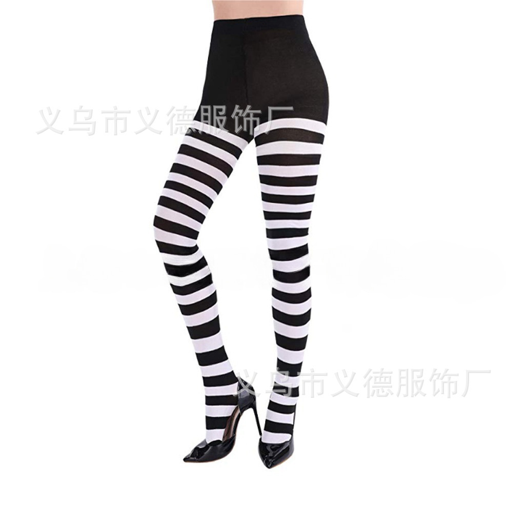 Blanco y negro striped pants