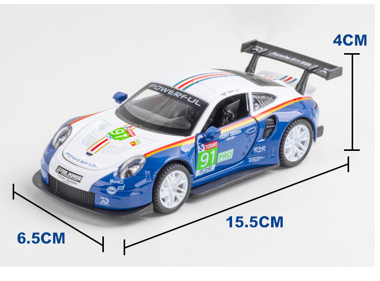 新豪迪保时捷911RSR合金车模1:32回力跑车仿真汽车模型儿童玩具车详情图10