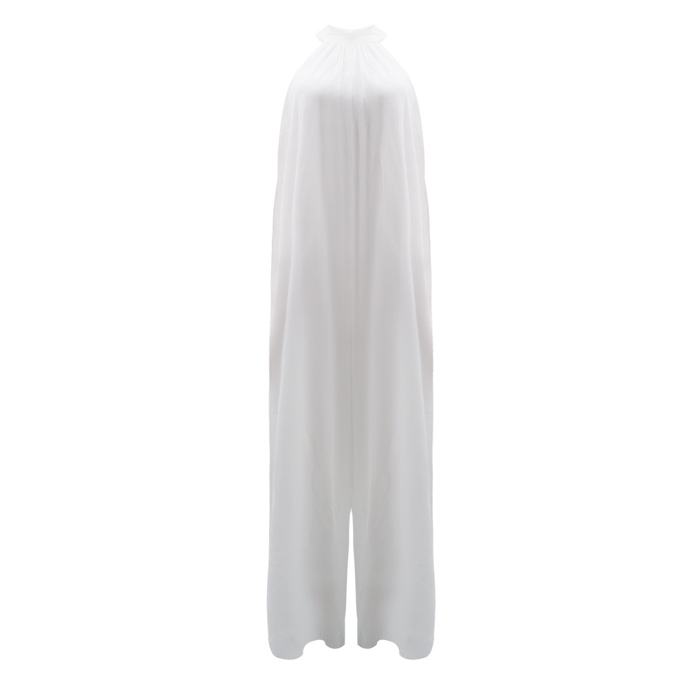 350g Weight Full Length Pants Length Polyester, Chiffon Fabric Type Mid Waist Waist Line Jumpsuits Pants Type Inelastic Elasticity Holiday, Family Gathering, Tea Party Occasion Loose Fit Type Solid Color Pattern Summer, Spring Season Women's Gender Simple Style, Classic Style Style Women's Holiday Family Gathering Tea Party Simple Style Classic Style Solid Color Full Length Jumpsuits 29