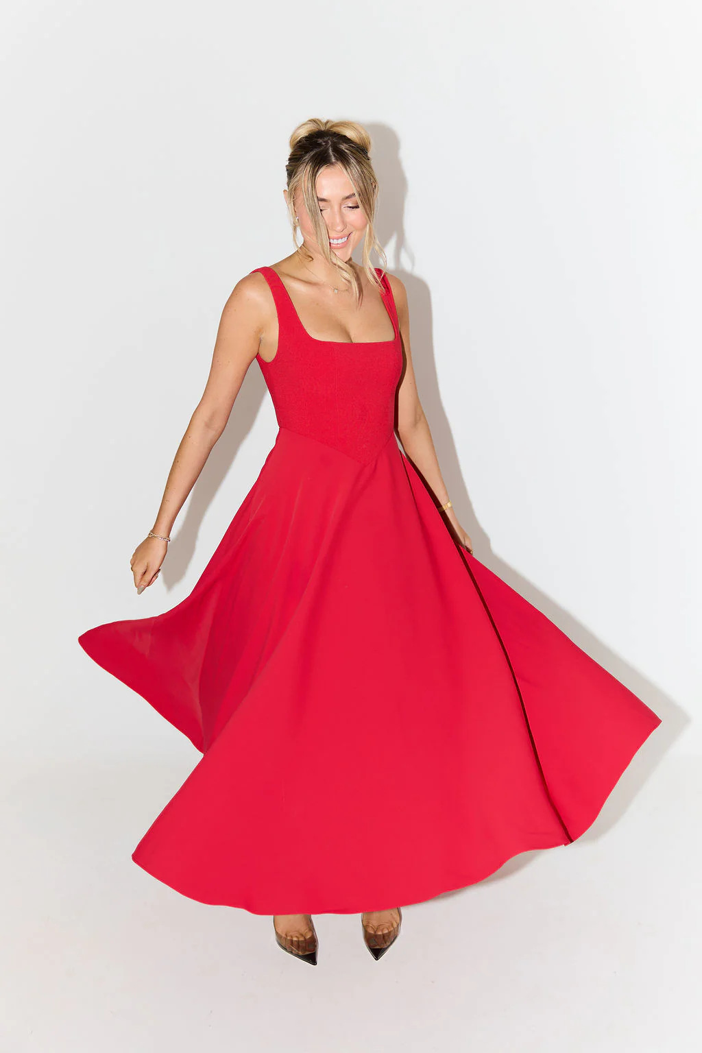 A588DS European And American Cross-Border 2024 Summer New Solid Color Square Neck Sleeveless Strap Long Fashion Women's_ecoleips.com