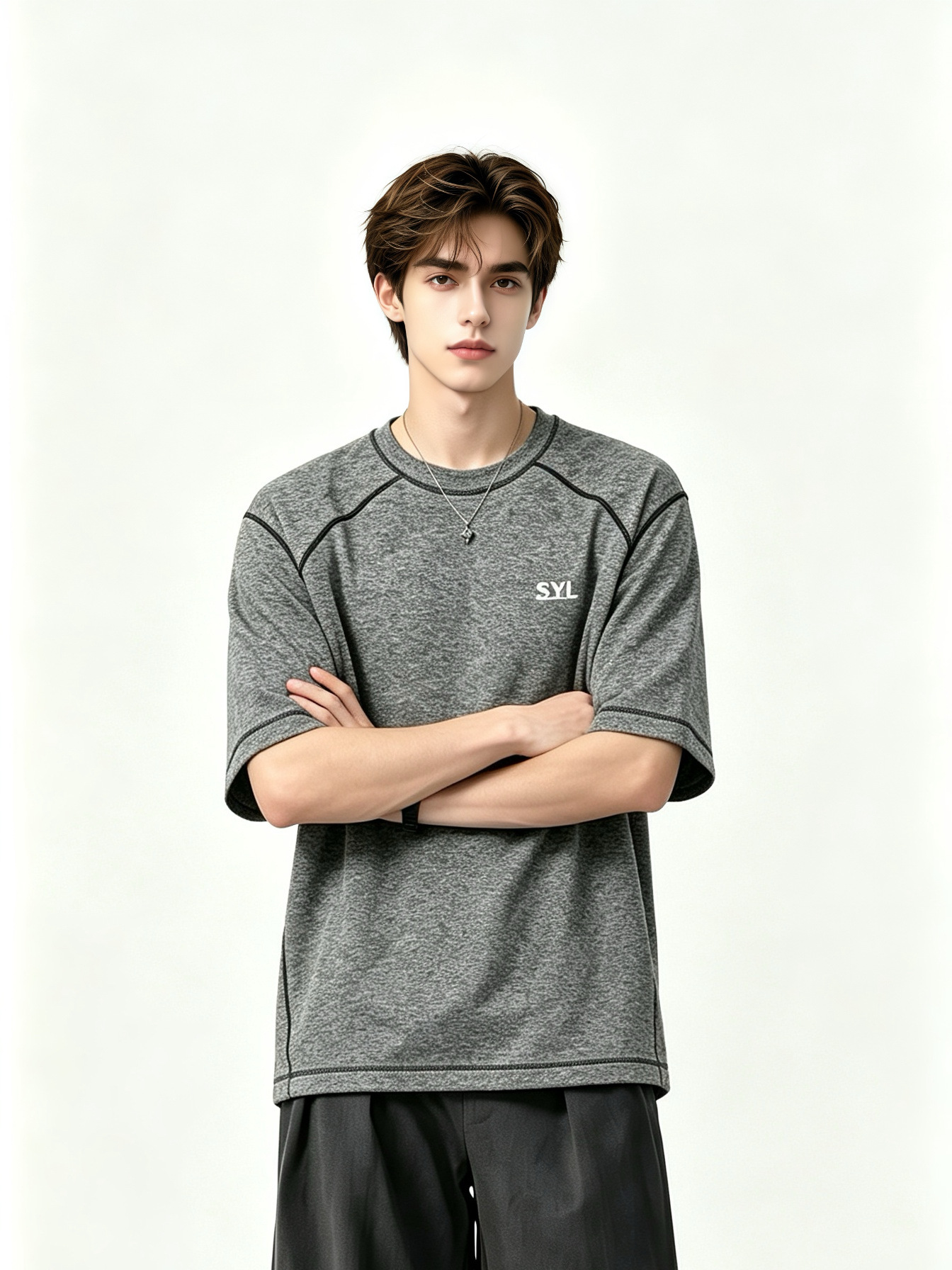 Playera Deportiva de Secado Rápido para Hombre Poliéster y Licra Secado rápido, Transpirable para senderismo y deportes