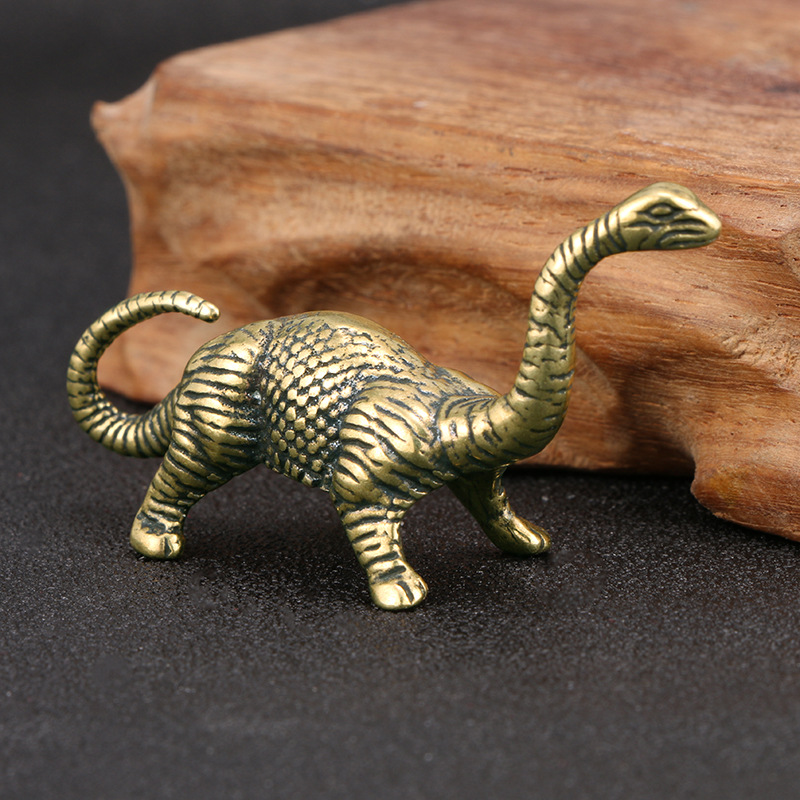 Comercio exterior transfronterizo Venta caliente Latón sólido serie de dinosaurios Diversión personalizada para niños colección de Artesanías de bronce antiguo adornos