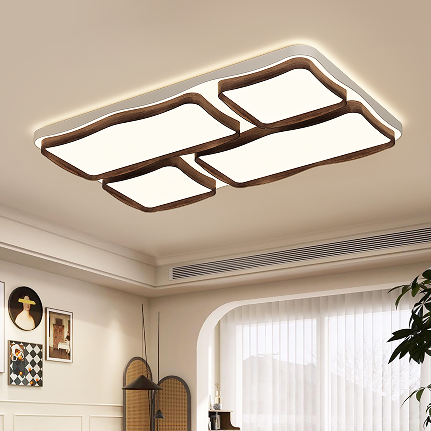 Luz de techo de la sala de estar estilo medieval 2026 nueva luz de dormitorio retro nueva estética china de la dinastía Song luz principal de la sala de estar 184L