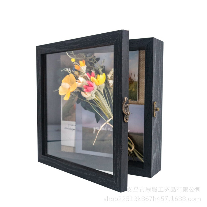 Cross-Border Solid Wood Dried Flower Display Box with Removable Shelves, Dried Flower Photo Frame, Memory Box, Medal Commemorative Storage Box Cross-Border Solid Wood Dried Flower Display Box with Removable Shelves, Dried Flower Photo Frame, Memory Box, Medal Commemorative Storage Box