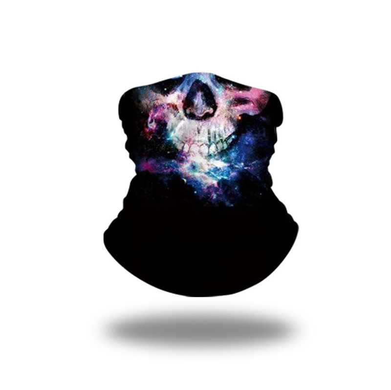 Toalla facial mágica de ciclismo deportivo al aire libre Impresión digital 3D Protector solar transpirable Máscara a prueba de polvo y neblina para hombres y mujeres