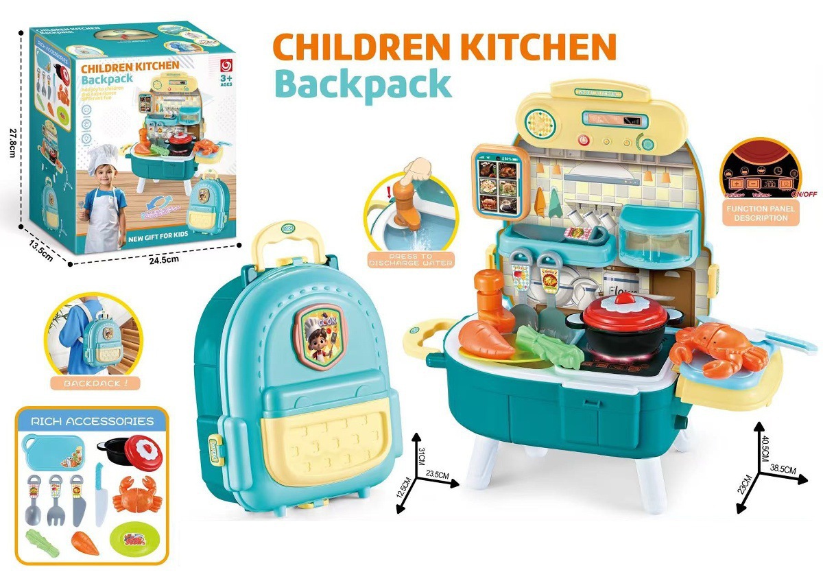 Mochila de cocina para niños (transformación 3 en 1)