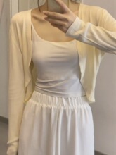 披肩针织衫防晒罩衫开衫外搭女薄早秋配吊带裙2025新款设计感外套
