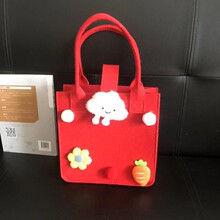 毛毡包手工宝宝满月周岁物包庄盒广告宣传礼品包装袋礼盒印花