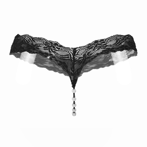 Shuoyao sexy sexy pearl massage thong free crotch lace panties transparent hot temptation briefs