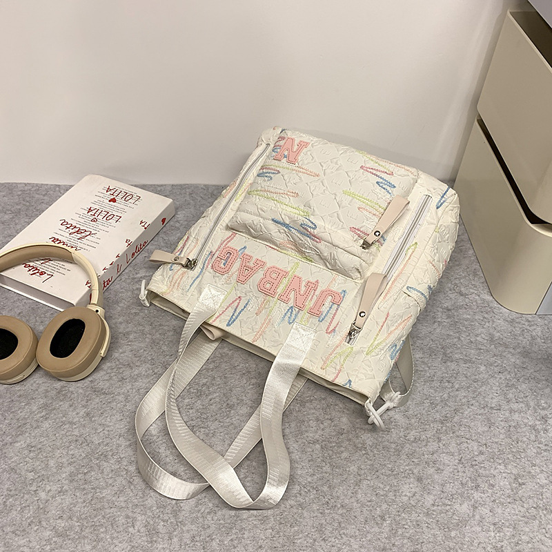高颜值书包初中女生小学生少女感可爱轻便双肩包高中生大容量背包|undefined