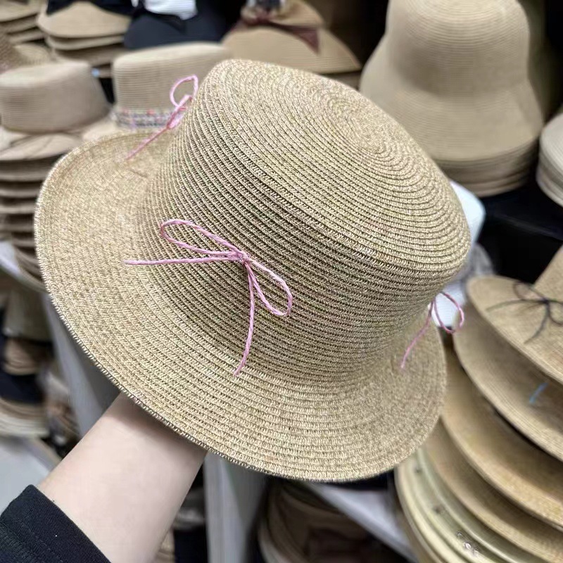 Hepburn Style Raffia Straw Sun Hat For Women Elegant Vintage Design_voghion.com