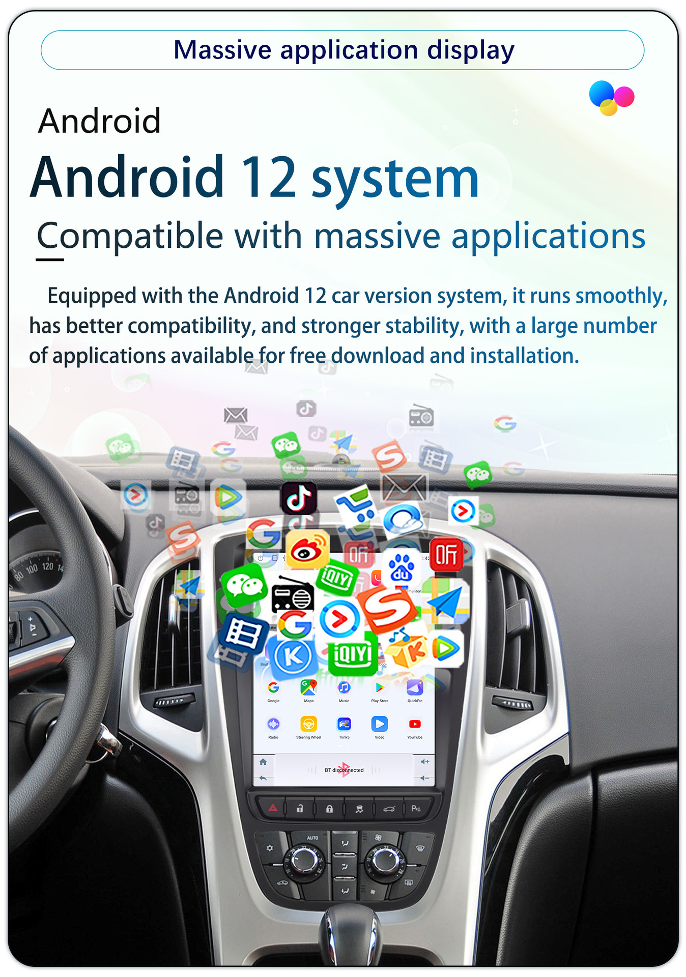Suitable for 10-14 Models 10.4inch Buick Excelle Xt/Gt Modified Large Vertical Screen Navigator