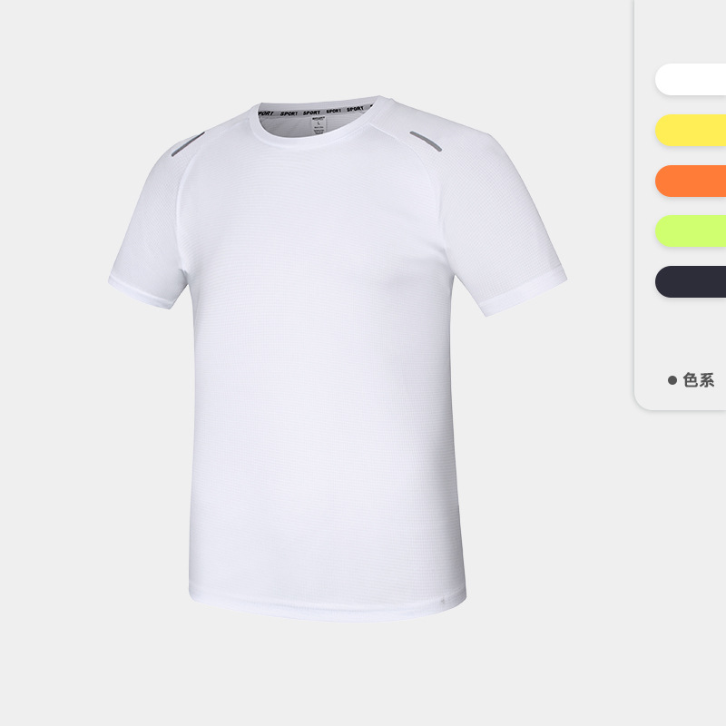 Camiseta de manga corta con cuello redondo para hombre, transpirable, de secado rápido y fresca, con estampados de imágenes y texto, venta al por mayor de fabricantes, ideal para verano y transfronteriza en Amazon.