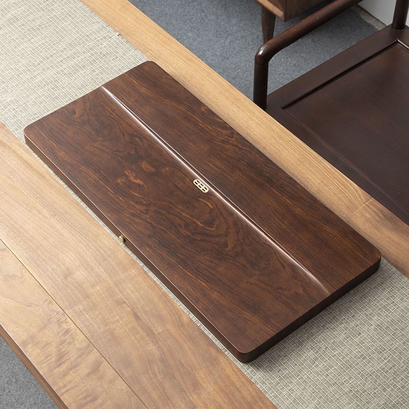 Placa de té de madera sólida, mesa de té simple de oficina, mesa de té china, almacenamiento y drenaje de agua, mesa de té eléctrica