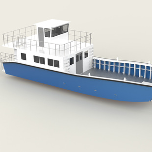 Qingdao New Design double-layer aluminum alloy landing craft passenger ship large deck transport ship 15 meters multi-purpose work boat