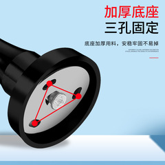 Stainless steel thickened door stop, bathroom and bedroom door bumper anti-collision floor magnet with drilling option, strong magnetic wall suction