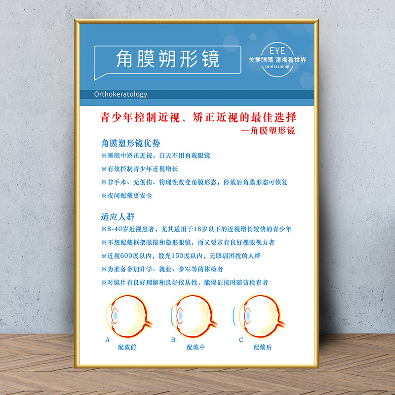 眼鏡店の壁面装飾画眼科病院は目の構造を描いています。|undefined