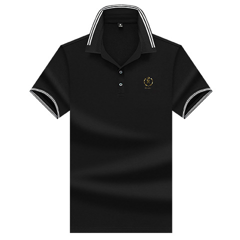 Woodpecker Summer Half Sleeve Men's Solid Color Business Casual Printing Middle Youth Polo Shirt Fashion Casual Top T-shirt_voghion.com