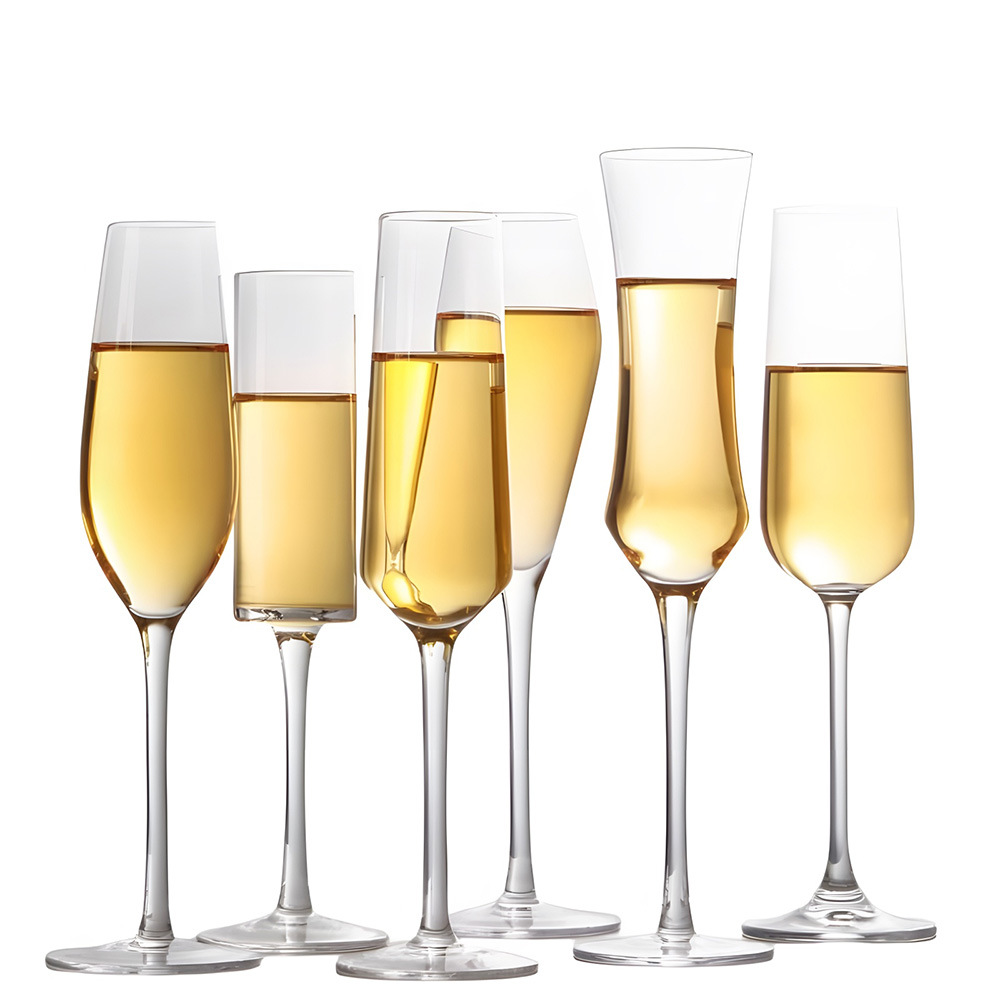 Taza de champán de cristal de lujo ligero con tazas de vino de alto valor creativo tazas de vinos de vidrio tazas de cóctel