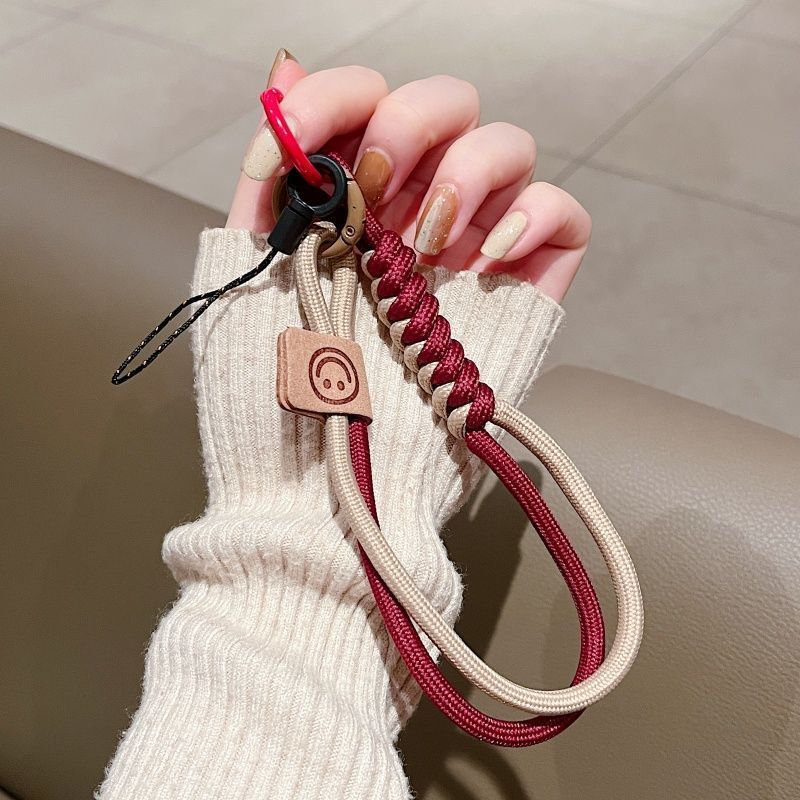 メーカー卸売英国スタイルの携帯電話ストラップ織ロープ携帯電話ストラップハイエンドライト高級手首女性の携帯電話チェーン|undefined