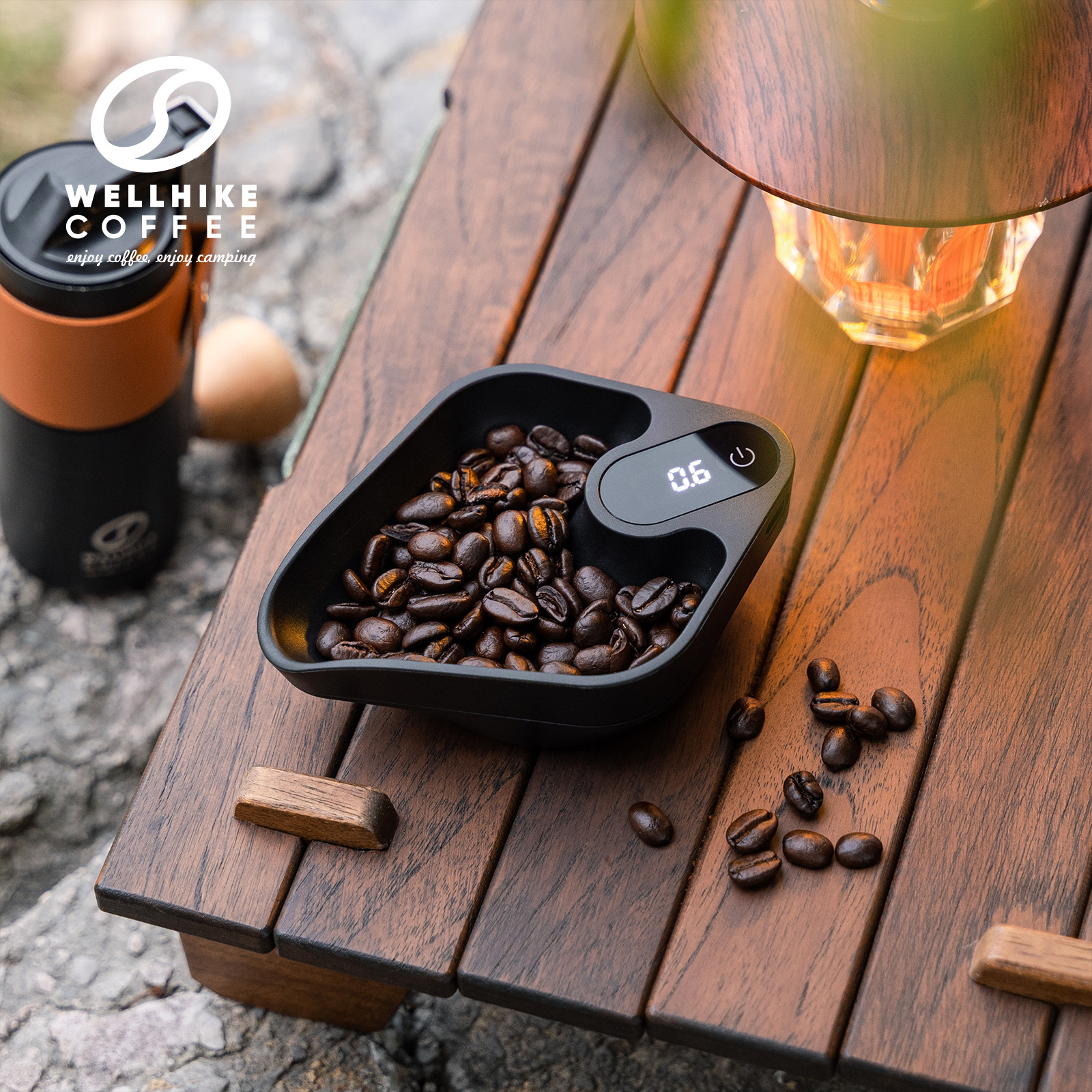Wellhike Mini Coffee Digital Scale for Outdoor Camping, Lightweight Hand-Brew Extraction Scale with 0.1g High Precision Weighing