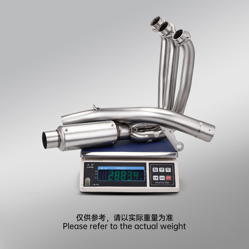 Motorcycle Exhaust Pipe Full Set Suitable for Cfmoto 675Sr Stainless Steel Dual Outlet Front and Rear Exhaust Kit