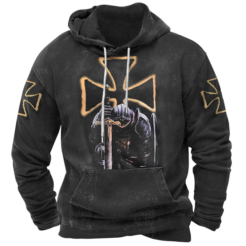 boy European And Style Sweatshirt American Eagle Flag Animal 3D Digital Print Men's Summer Street Fashion Hoodie Top_voghion.com