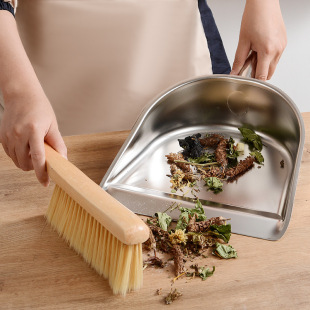 Extra Thick Hand-held Stainless Steel Shovel Desktop Small Garbage Shovel Dustpan Household Short Handle Cleaning Shovel Cat Dog Sand Shovel