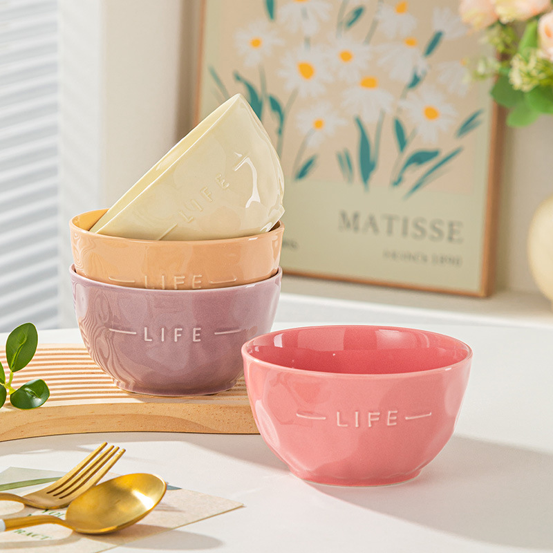 Underglaze Color Bowl Set for Home Use 2026 New Model Bowl and Plate Set for Home Use Healthy Ceramic Tableware High-End and Beautiful Bowls and Chopsticks