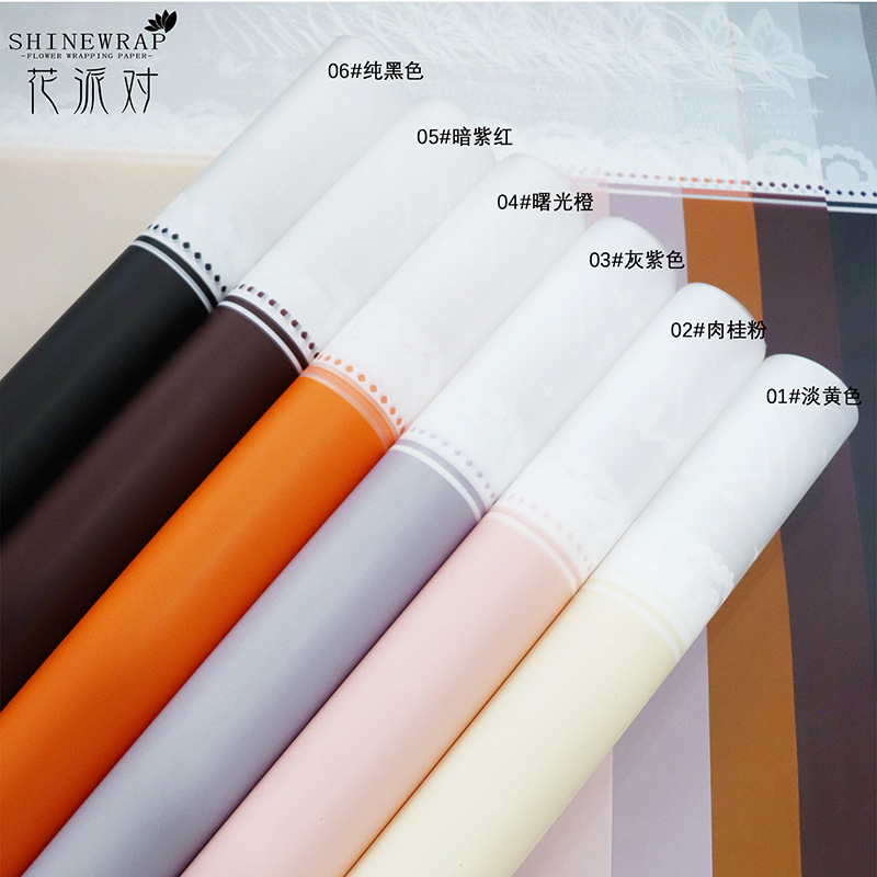 Flower Party Factory al por mayor nuevo estilo mariposa encaje papel de regalo de flores venta caliente papel mate floristería papel de regalo de ramo