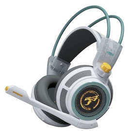 新品【亚马逊】硕美科G941星白版头戴式游戏耳机USB7.1震动耳麦