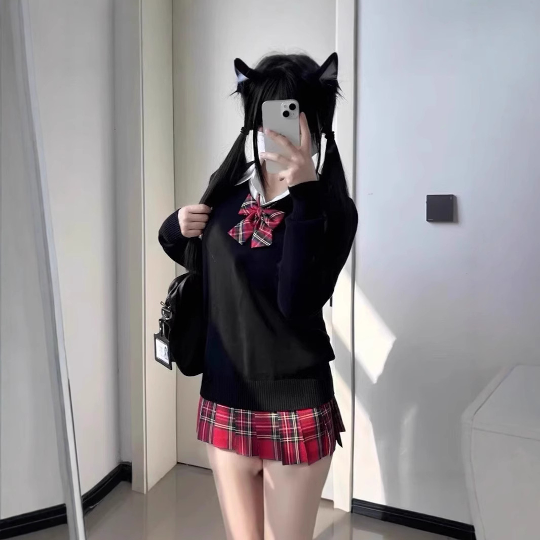 Premium Jk Uniform Small Pepper Plaid Skirt Wholesale Japanese College Style School Skirt