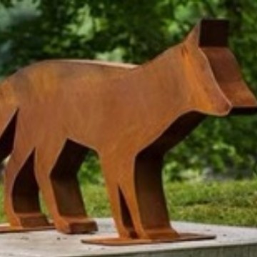 耐候花箱小动物小品雕刻加工镂空耐候观景墙SPA-H红锈钢板