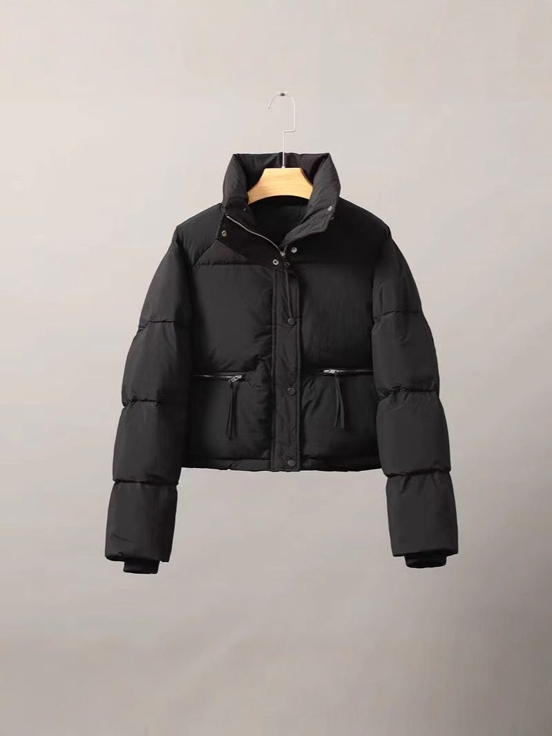 Foreign Trade Off-Season New down Cotton Outwear Women's Short Versatile Korean Style Stand Collar Thickeneded Bread Outwear Cotton Outwear Trendy