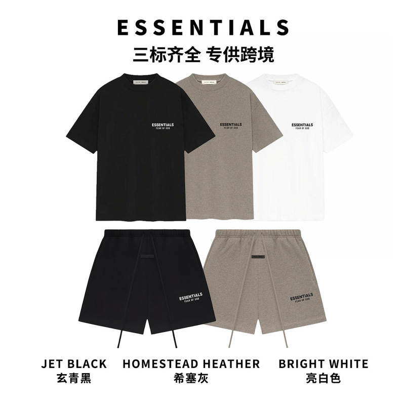 Fog Essentials Ss25 Short-Sleeve T-Shirt Original Factory Cross-Border New Loose Letter Ess Short-Sleeve T-Shirt Fog Essentials Ss25 Short-Sleeve T-Shirt Original Factory Cross-Border New Loose Letter Ess Short-Sleeve T-Shirt