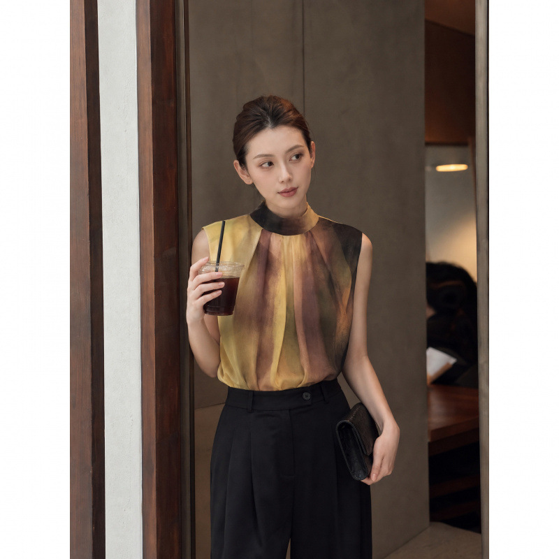 2026 Summer Urban Commuting Style Sleeveless Slim-Fit Versatile T-Shirt for Wholesale and Distribution, Tencel Commuting