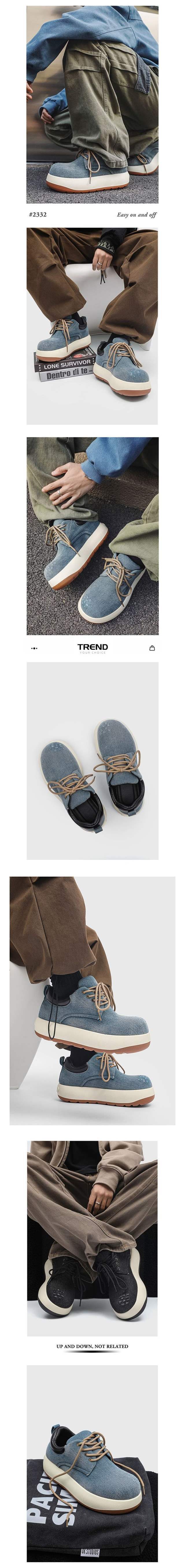 ShoeVault Herren New Q Leder Paris Derby Stilvolle süße dicke Sohle Big Toe Schuhe Höhe erhöhen koreanische Version vielseitig_voghion.com