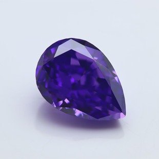Pear-Shaped Purple Ice Flower Cut Zircon Cubic Zirconia High Carbon Diamond Drop-Shaped Gemstone Accessories DIY Inlaid Loose Stone