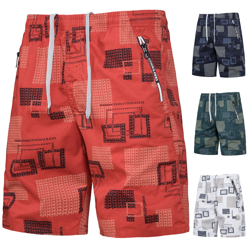 外贸专供夏季男士格子直筒休闲纯棉短裤潮流运动百搭五分裤批发